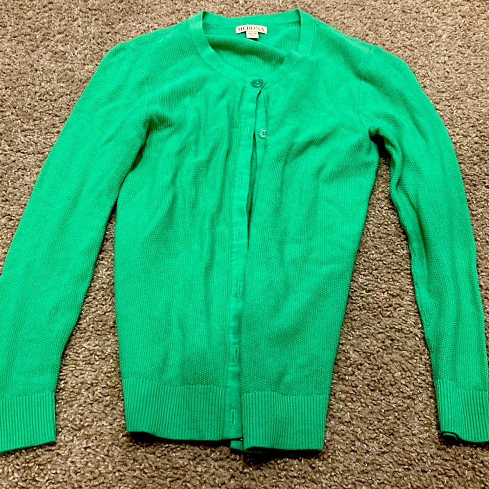 Green long sleeve throw over